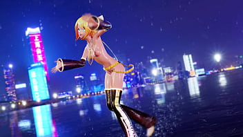 Naked skinny blonde girl dancing mmd by shinshi52