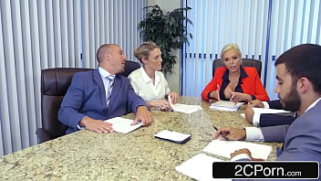 Busty blonde boss quiets brash worker with her wet milf pussy Busty blonde boss quiets brash worker with her wet milf pussy