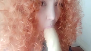 The beautiful redhead is irresistible and loves to be splashed in the face