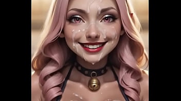 Ai generated theres cum dripping down her face
