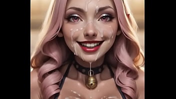 Ai generated theres cum dripping down her face