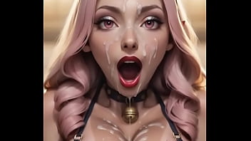 Ai generated theres cum dripping down her face