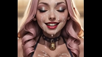 Ai generated theres cum dripping down her face