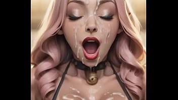 Ai generated theres cum dripping down her face