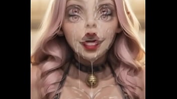 Ai generated theres cum dripping down her face
