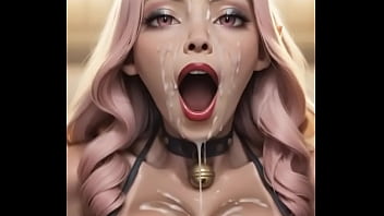 Ai generated theres cum dripping down her face