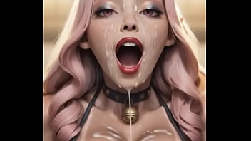 Ai generated theres cum dripping down her face