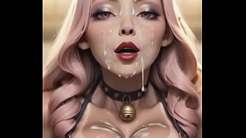 Ai generated theres cum dripping down her face