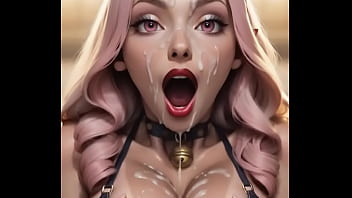 Ai generated theres cum dripping down her face