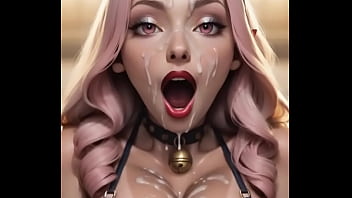 Ai generated theres cum dripping down her face