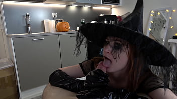 Sexy witch stole cum for her potion