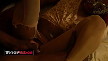 All natural ebony babe jun takes a big black cock