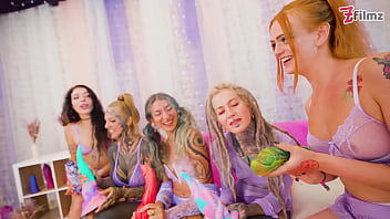 Squirt mayhem– 5 girls drench & play with anal toys gapes prolapse & atm