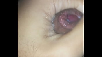 Pau ficando com creme de tesão