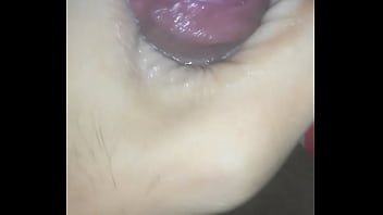 Pau ficando com creme de tesão