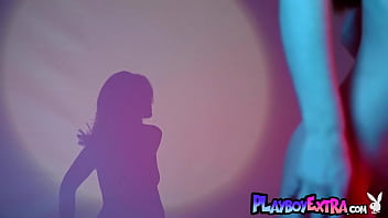 Skinny small titted red cougar posing naked in front of the mirror