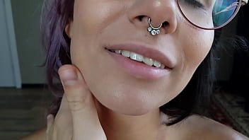 Hot bitch sucks daddy's fat cock before bed