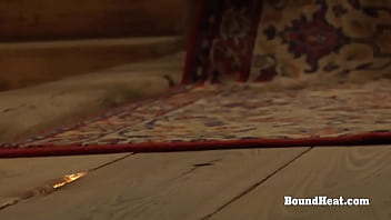 Sexy big butt lesbian slave fingering herself and looking at nude madame