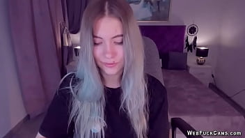 Hot Amateur Ukrainian Blonde Teen Simadark Chatting With Fans And Smoking Vape Then Stripping Off To Lingerie And So On And Exposing Naked Body thumbnail