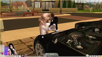Le da duro por detrás al aire libre sims 4