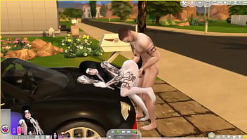 Le da duro por detrás al aire libre sims 4