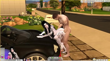 Le da duro por detrás al aire libre sims 4