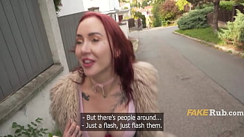 Just a quick pic turns into suck my dick roadside casting of lativan babe