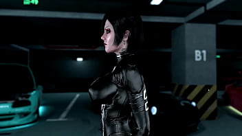 Tattooed mistress lisbeth salander posing in provocative leather outfit