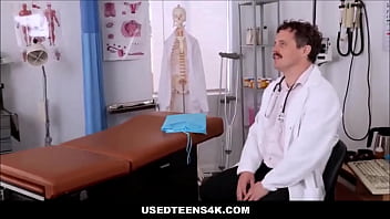 Usedteens4k Freeuse Small Tits Tiny Teen Freely Used By Her Big Cock Doc During Routine Check Up thumbnail