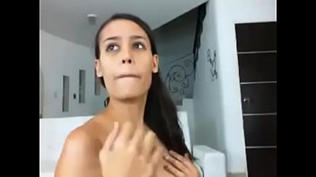 Sexy brunette with perfect body ass fucked on webcam