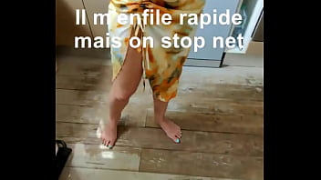 Première tentative avortée dans la cuisine où nous avons failli nous faire