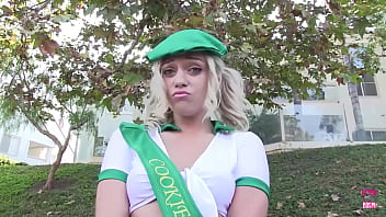 Blondie scout gets a good masturbation and fucking