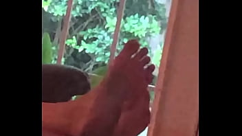 Filming my step sisters long hot toes