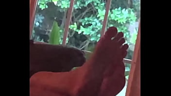 Filming my step sisters long hot toes