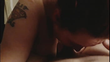 Letting my husbands cock get hard in my mouth