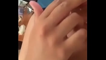 Chubby girl licking juices off fingers