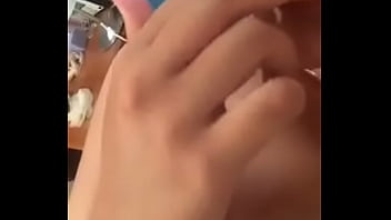Chubby girl licking juices off fingers