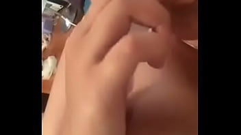 Chubby girl licking juices off fingers