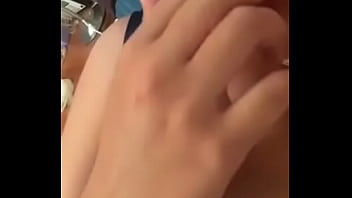 Chubby girl licking juices off fingers