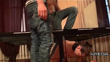 Horny dude takes control of her slave