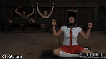 Harsh whipping for ravishing girl