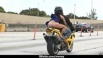 Sexy teen nails her butt on hard dick for cash 26