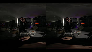 Halloween threesome with her best friend and a vampire