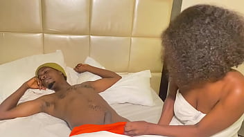 Petite step sis woke me up with a blow job and we ended up making love