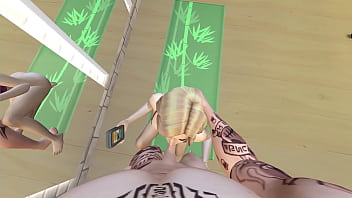 Xthesims jovem peituda vai para casa de férias e não consegue se segurar de tesão pelo marido