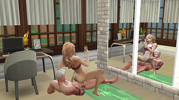 Xthesims jovem peituda vai para casa de férias e não consegue se segurar de tesão pelo marido