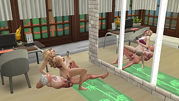 Xthesims jovem peituda vai para casa de férias e não consegue se segurar de tesão pelo marido