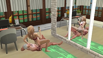 Xthesims jovem peituda vai para casa de férias e não consegue se segurar de tesão pelo marido