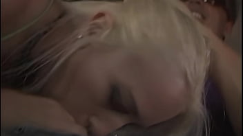 Super sexy platinum blonde fucks hard with a handsome stallion in the car