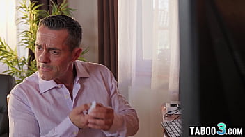 Petite blondie gets fucked in the ass roughly by her assistant